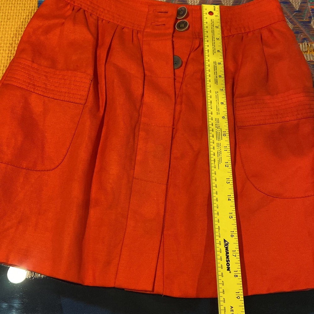 GUC linen blend J. Crew Doris pleated skirt mini size 4 - Picture 5 of 8